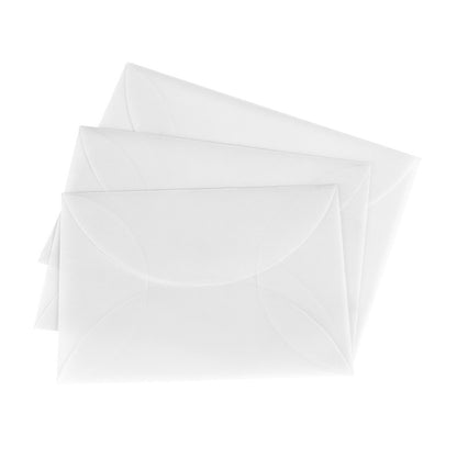 10 Frosted Translucent Vellum Envelopes
