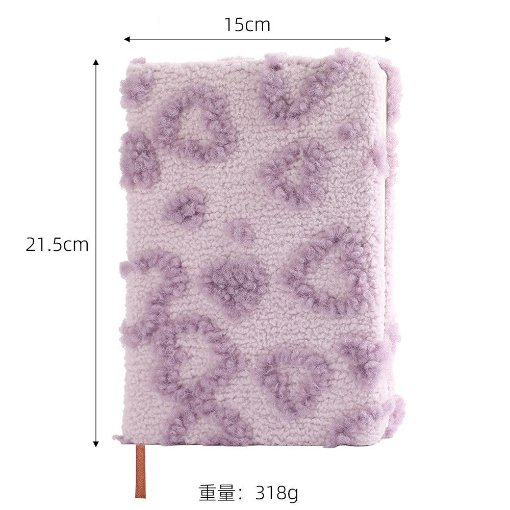 Raised Rose Plush Journal Notebook