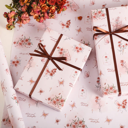 Rose & Butterfly Wrapping Paper