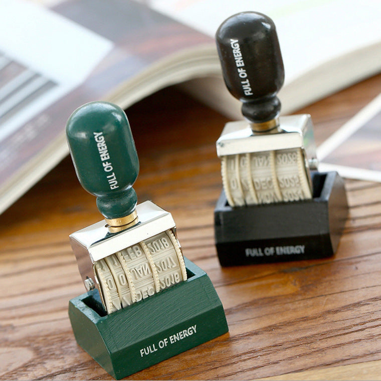 Vintage Adjustable Roller Date Stamp