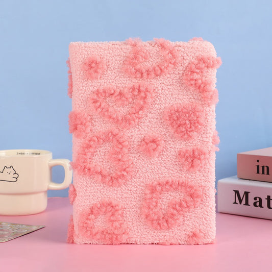 Raised Rose Plush Journal Notebook