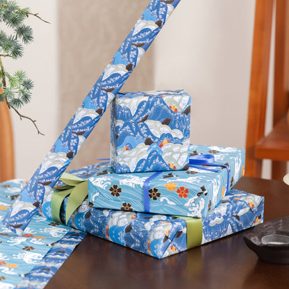 Japanese Wave & Mountain Wrapping Paper