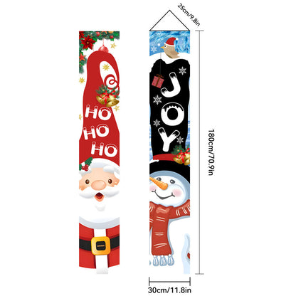 Christmas Porch Banner Door Decorations