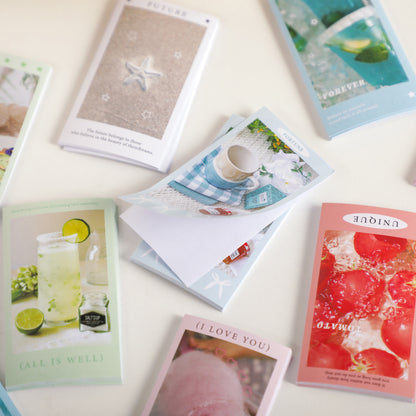 Pastel Photo Sealing Stickers with English Quotes – 8-Piece Assorted Set