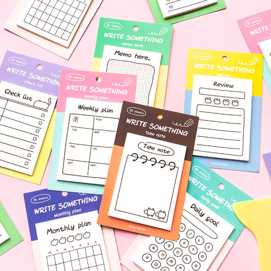 Schedule Tracker Sticky Notes Set