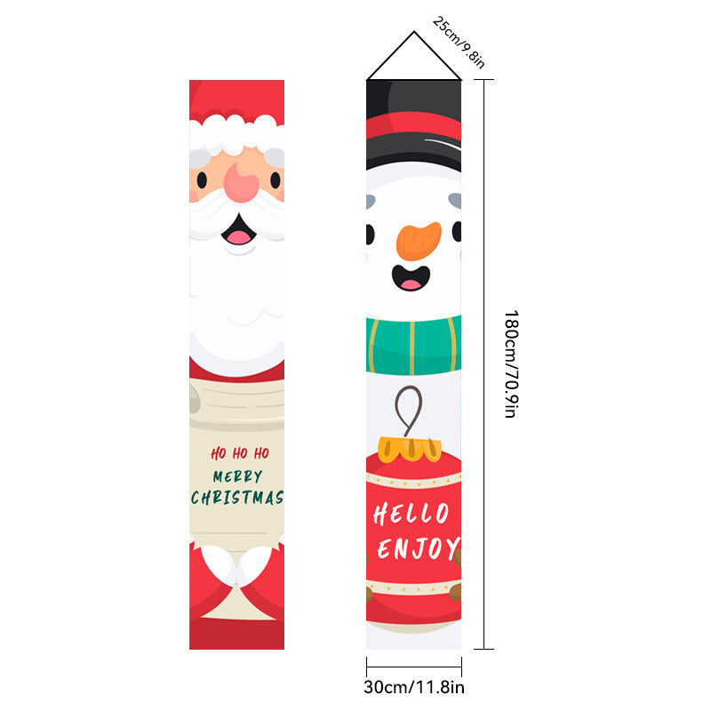 Christmas Porch Banner Door Decorations