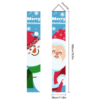 Christmas Porch Banner Door Decorations