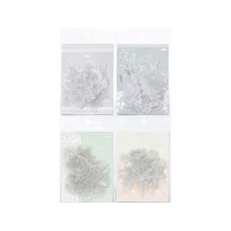 Blossom Silver-Foil PET Sticker Pack