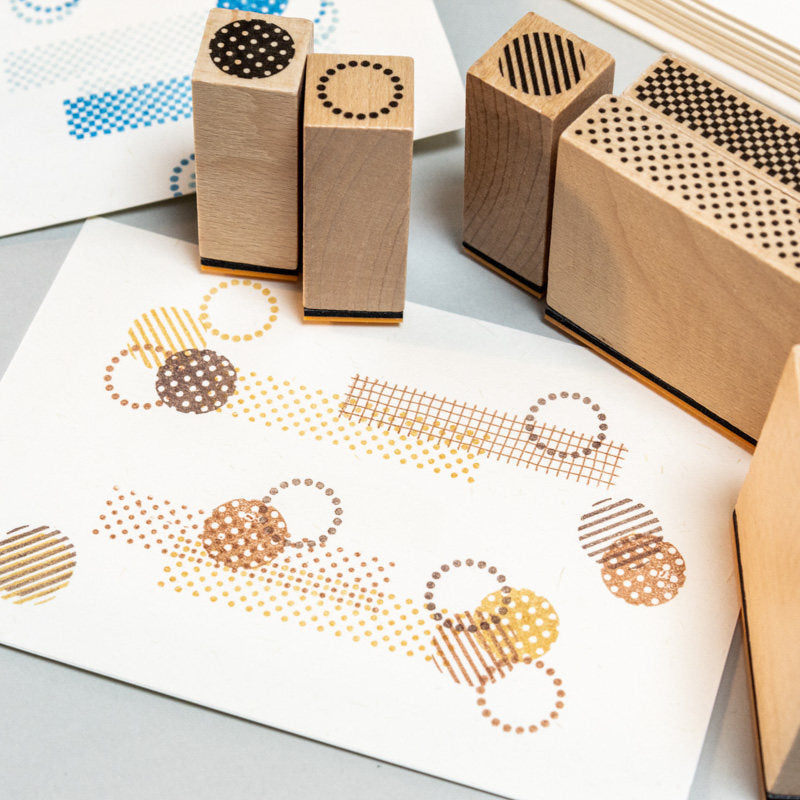 Geometric Aesthetic Beech Wood Stamp
