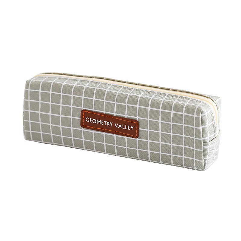 Dot Grid Fabric Pencil Case