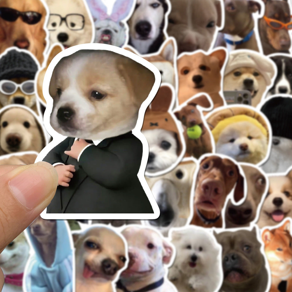Funny Dog Photo Die-Cut Stickers