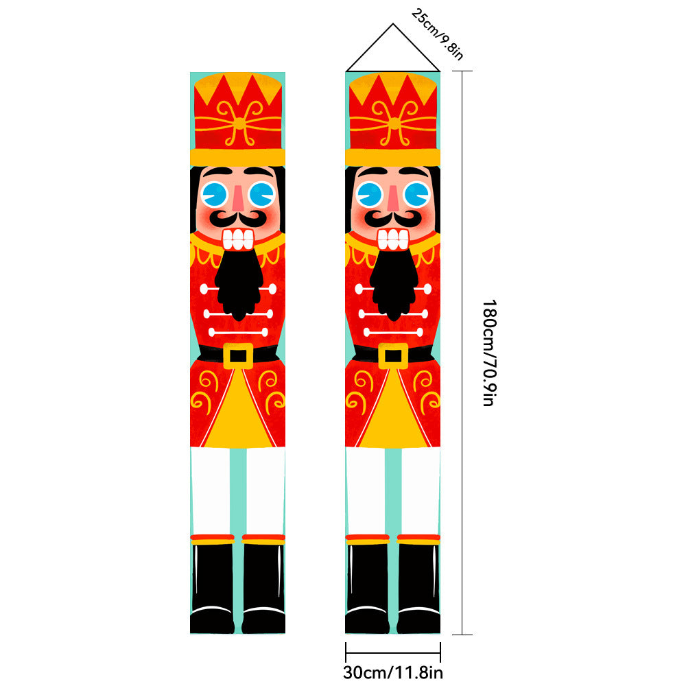 Christmas Porch Banner Door Decorations