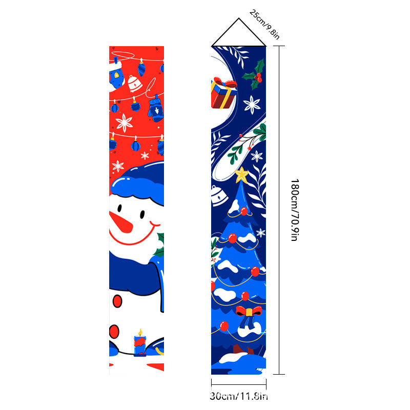 Christmas Porch Banner Door Decorations