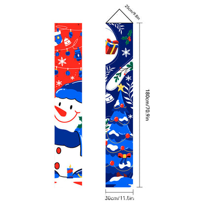 Christmas Porch Banner Door Decorations