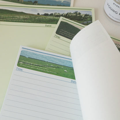 Pastoral Landscape Tear-Off Notepad