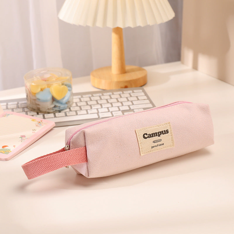 Pastel Canvas Wristlet Pencil Pouch