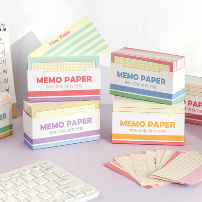 Pastel Memo Index Cards in a Dispenser Box