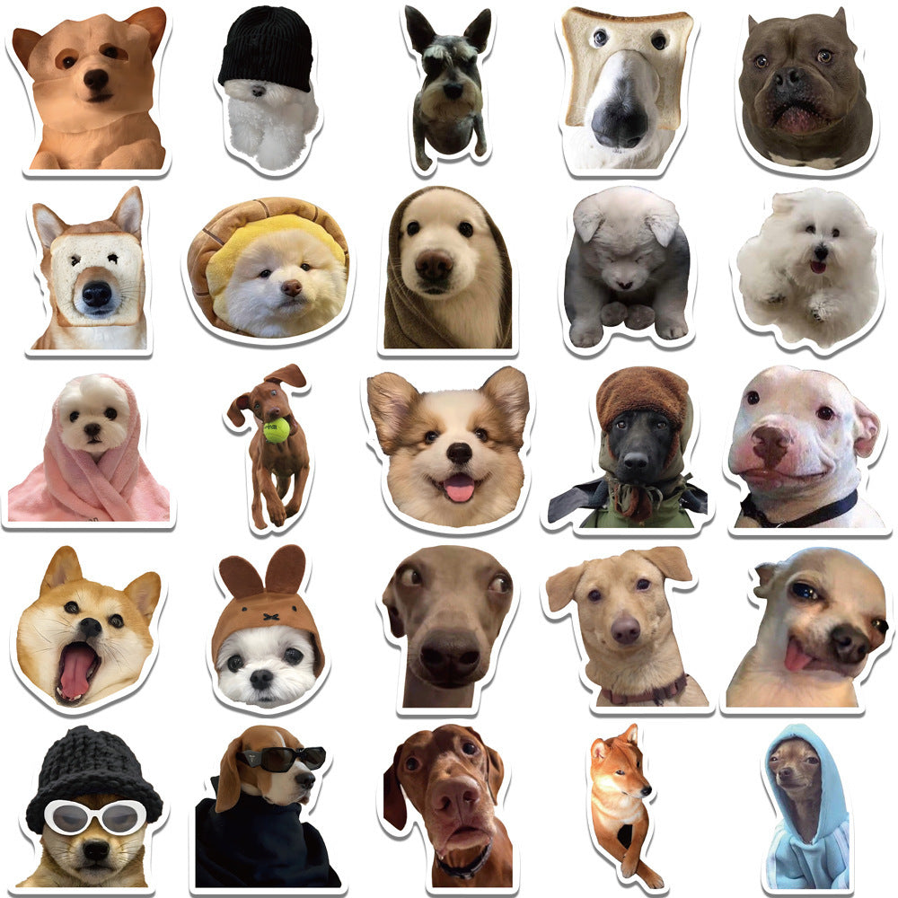 Funny Dog Photo Die-Cut Stickers