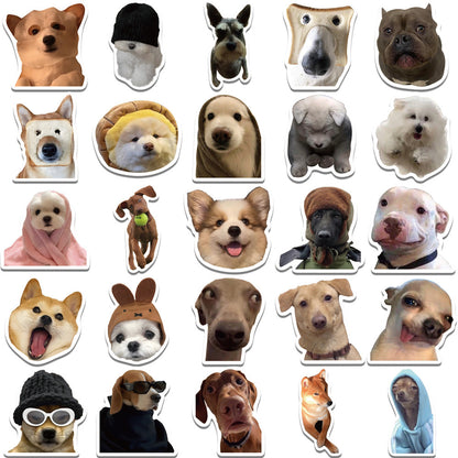 Funny Dog Photo Die-Cut Stickers