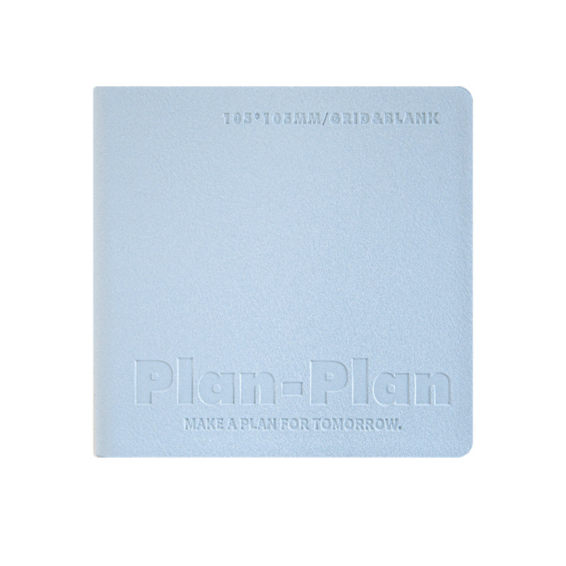 Cube Pocket Minimalist PU Cover with Grid Journal Notebook