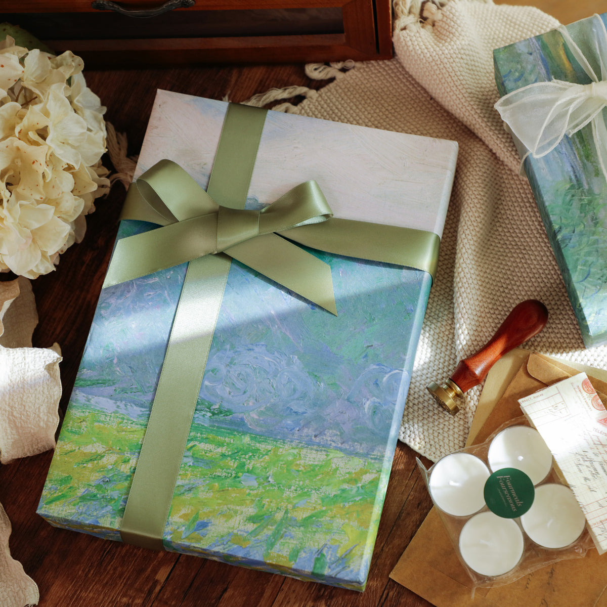 Monet Flower Field Wrapping Paper