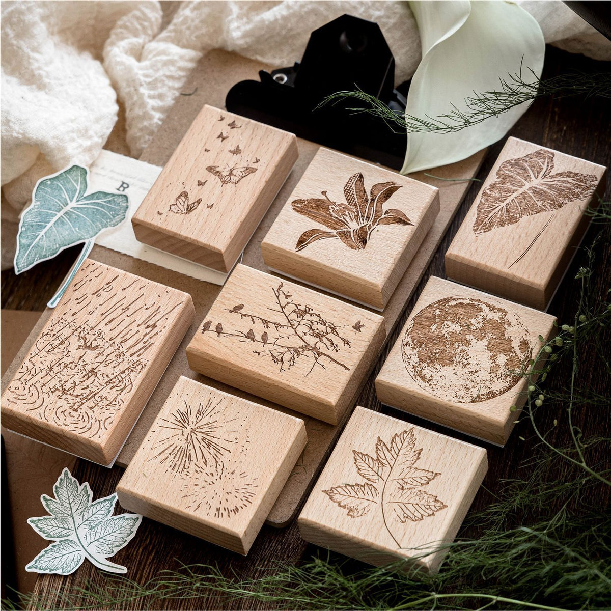 Whisper of Nature Wooden Rubber Stamp