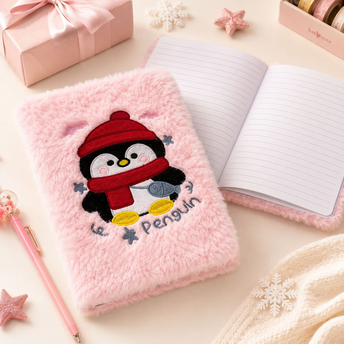 Cute Christmas Plush A5 Notebook