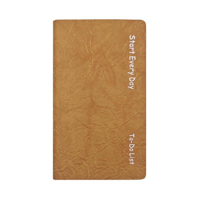 Wrinkled PU Daily Planner Notebook