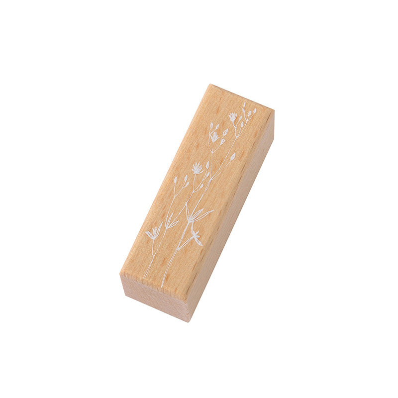 Flower Branch Whispers Wooden Stamp