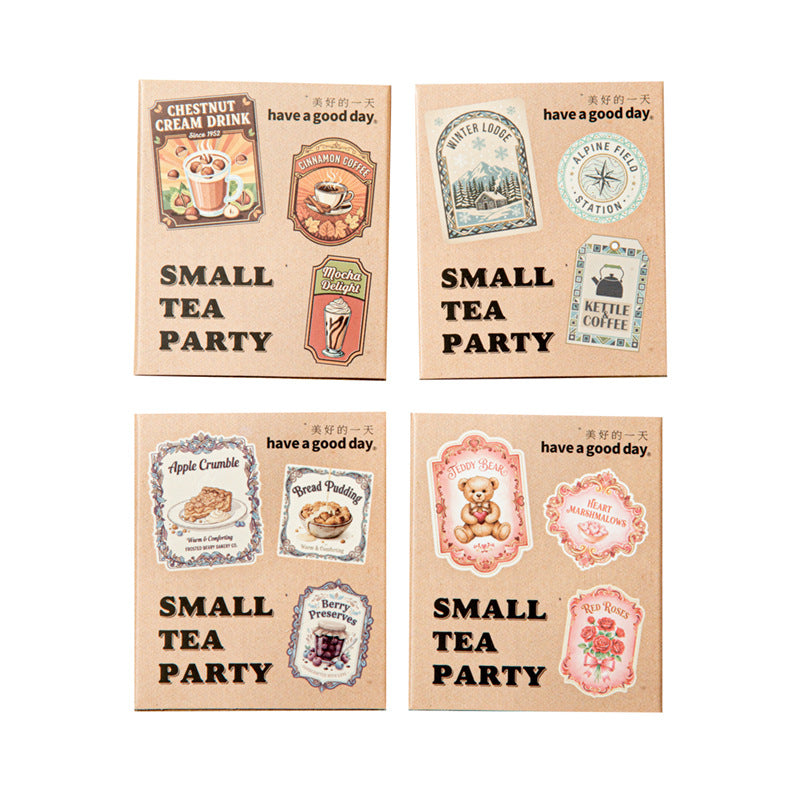 Tea Party Vintage Mini Label Stickers