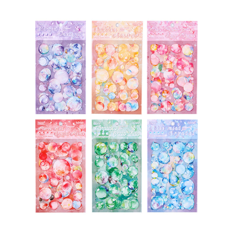 Colorful Watercolor Bubble Stickers