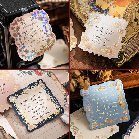 Rose Foil Frame Memo Notes
