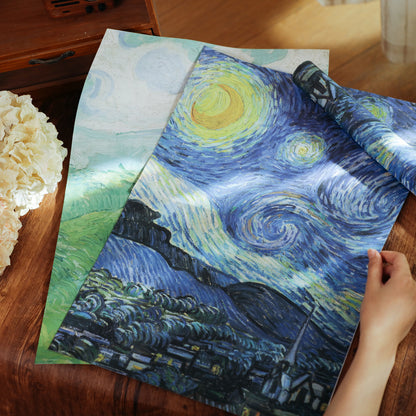 Starry Night Oil Painting Wrapping Paper