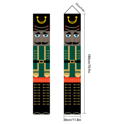 Christmas Porch Banner Door Decorations
