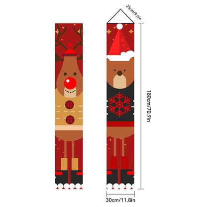 Christmas Porch Banner Door Decorations