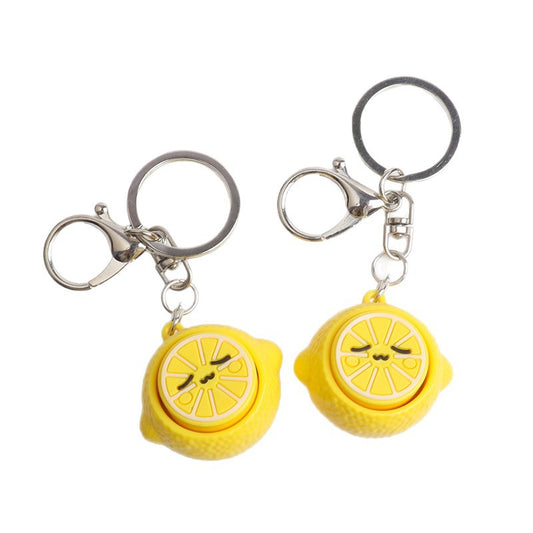 Lemon Face Squeeze Keychain
