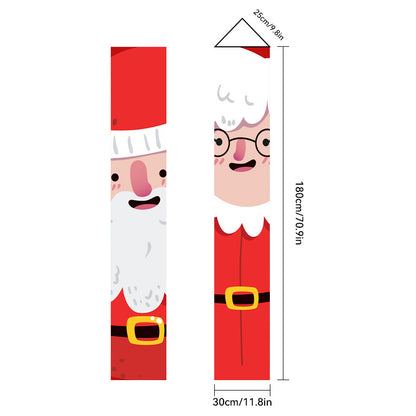 Christmas Porch Banner Door Decorations