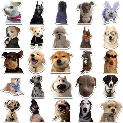 Funny Dog Photo Die-Cut Stickers