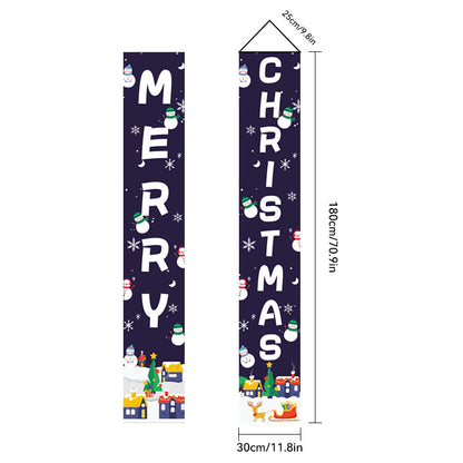 Christmas Porch Banner Door Decorations