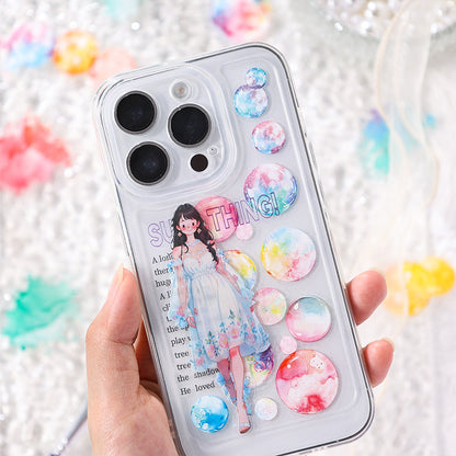 Colorful Watercolor Bubble Stickers