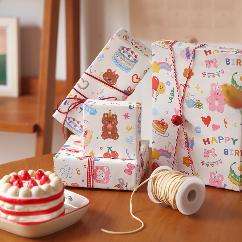Cute Happy Birthday Wrapping Paper