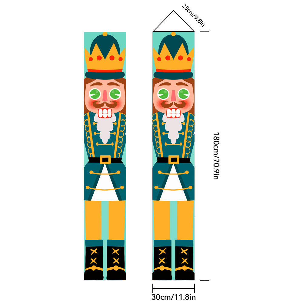 Christmas Porch Banner Door Decorations