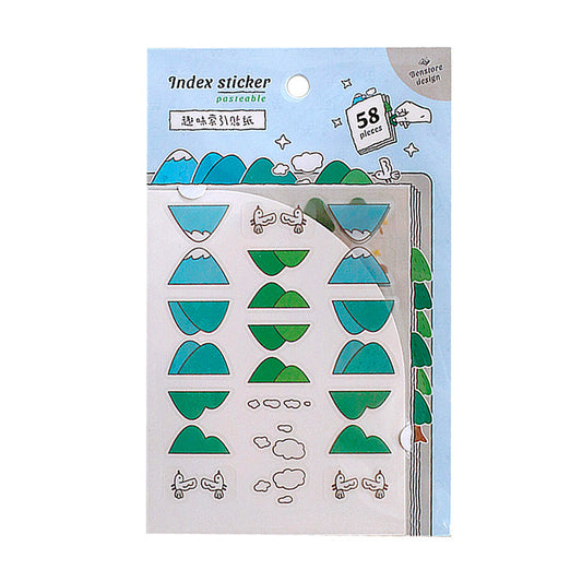 Kawaii Animal Bookmark Sticker Pack