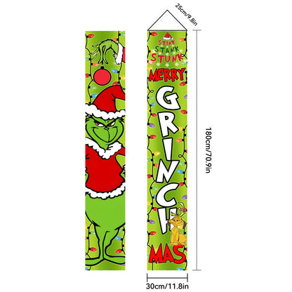 Christmas Porch Banner Door Decorations