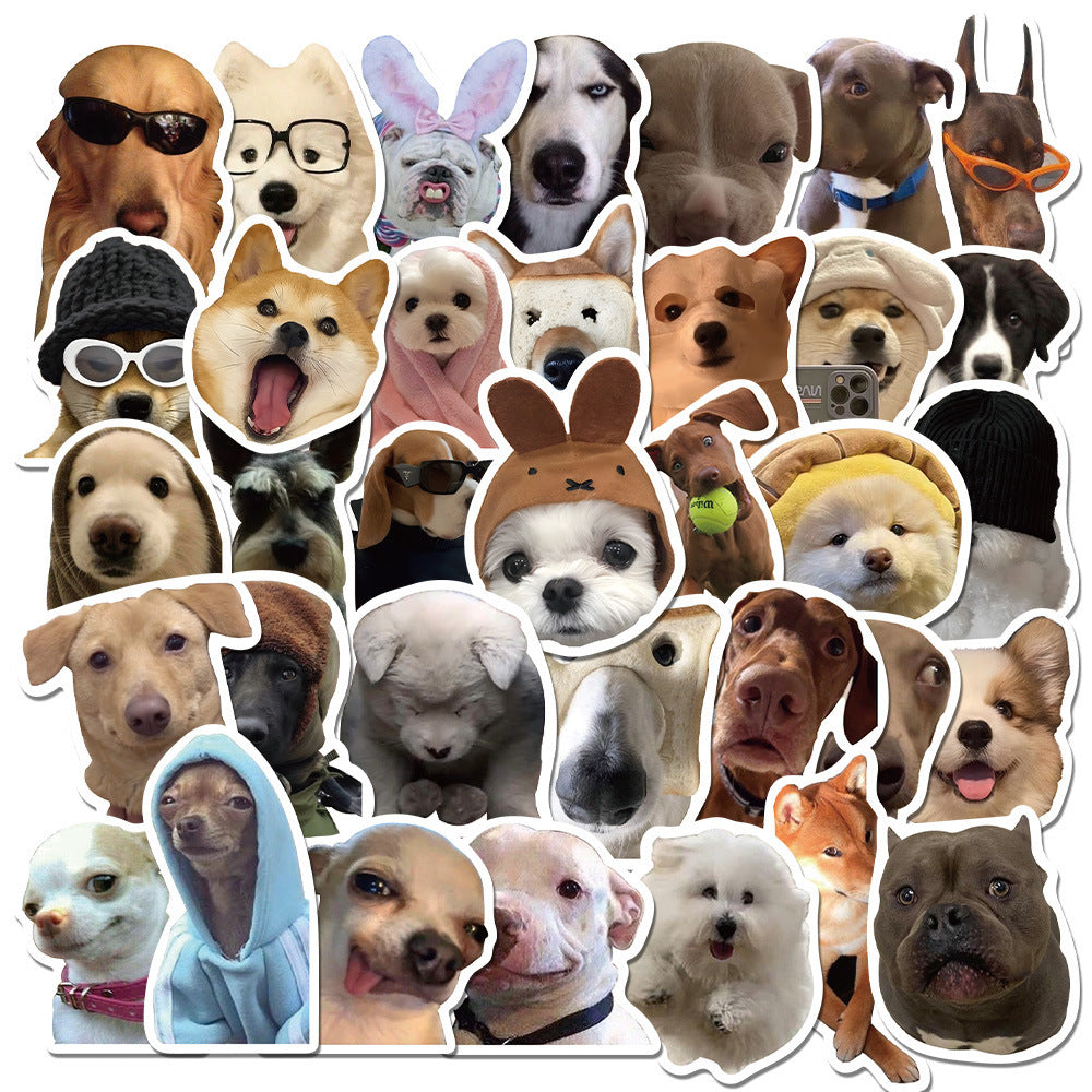 Funny Dog Photo Die-Cut Stickers