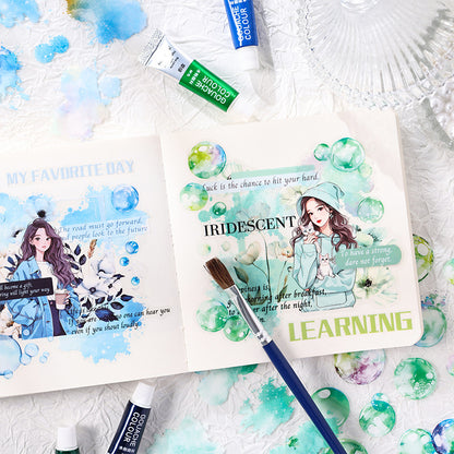 Colorful Watercolor Bubble Stickers