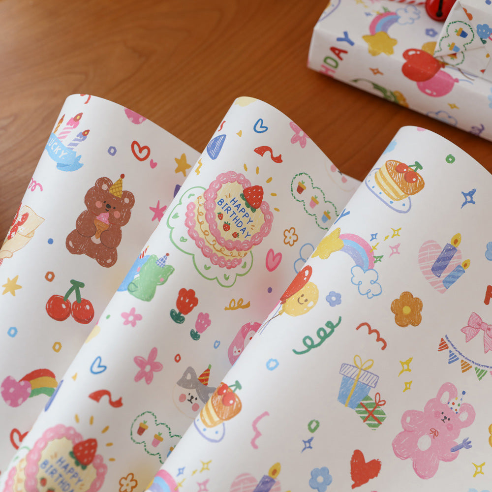 Cute Happy Birthday Wrapping Paper