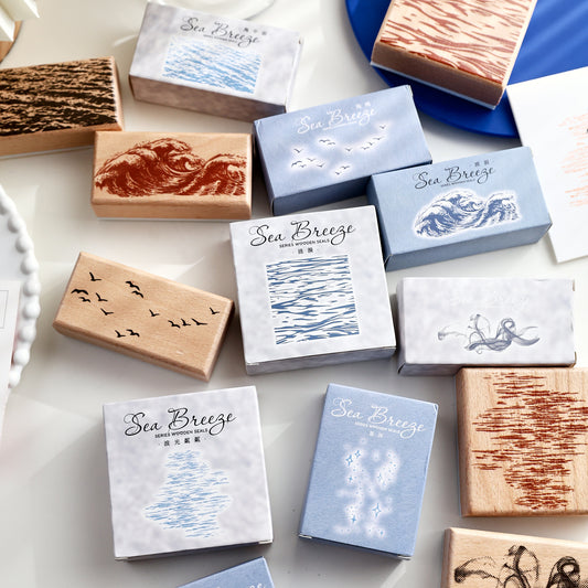 Sea Breeze Wooden Stamp Set