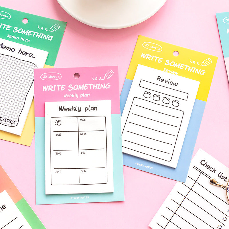 Schedule Tracker Sticky Notes Set
