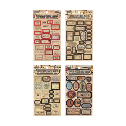Matte Vintage Label Washi Stickers